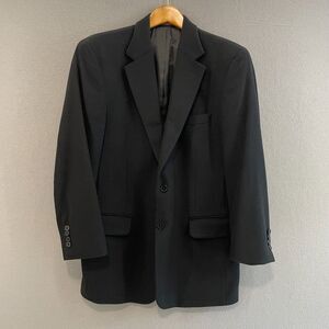 Tom James Sport Coat Men's Size Large Black 100% Cashmere‎ Long Sleeve Blazer